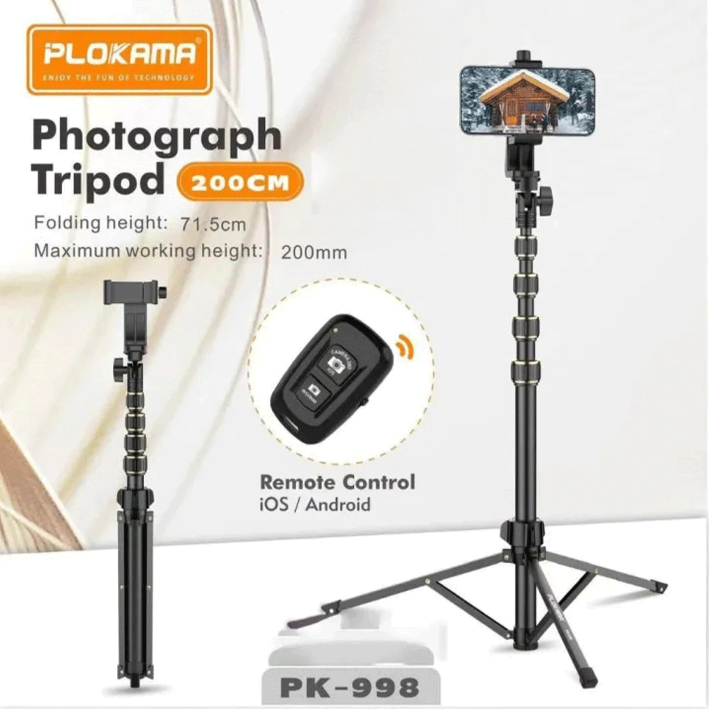 Plokama PK-998 Photograph Tripod Stand
