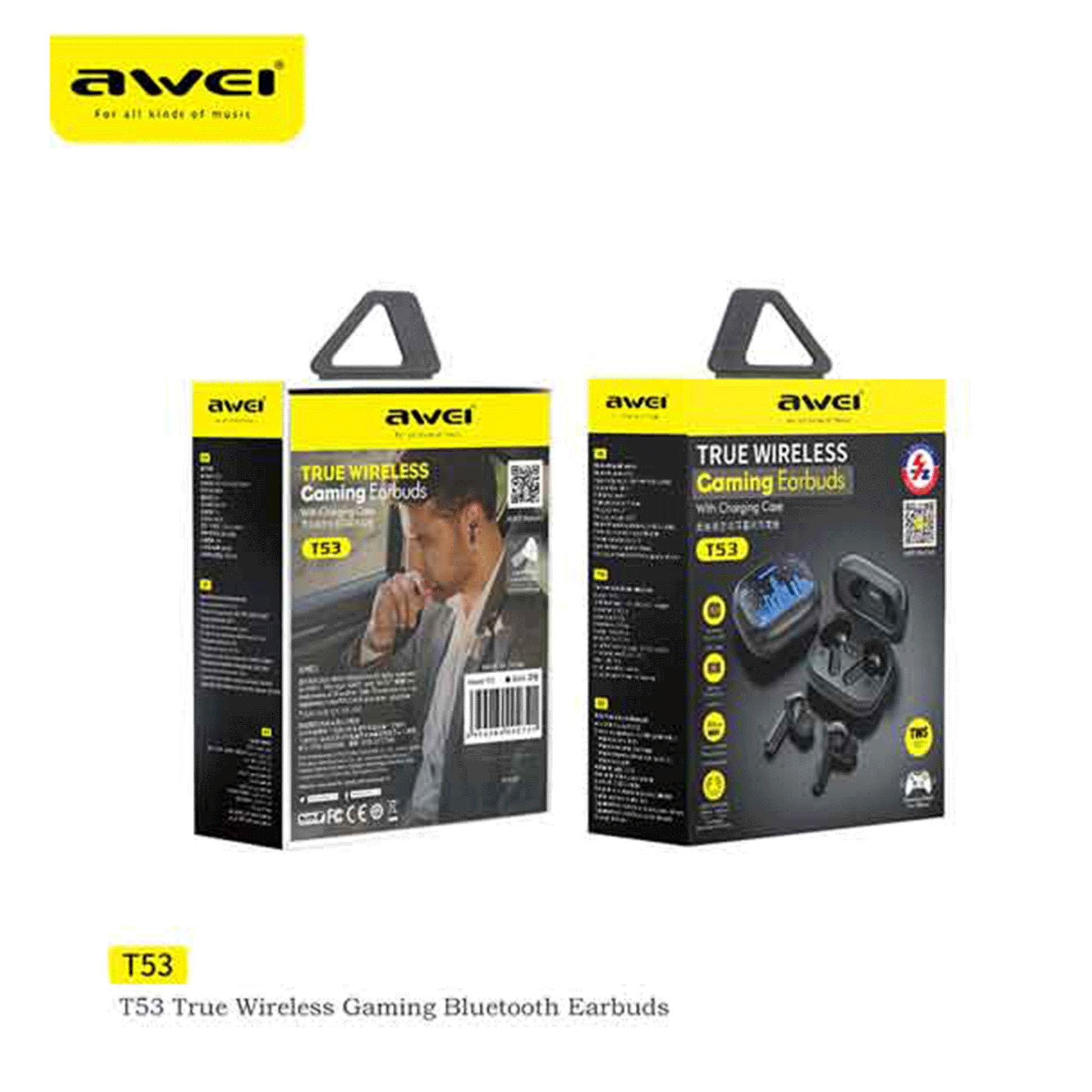 Awei T53 ANC True Wireless Bluetooth Gaming Earbuds