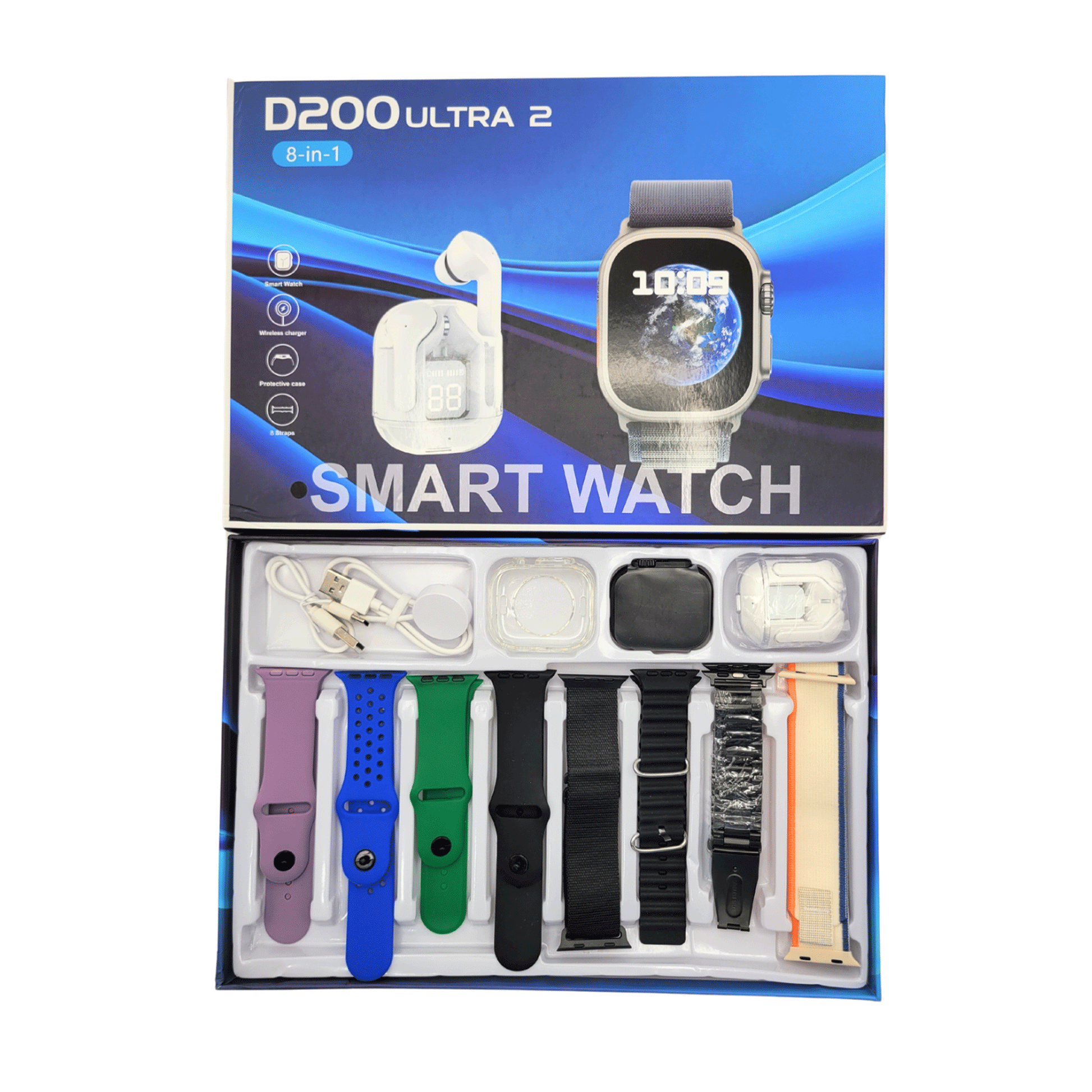 D200 Ultra 2 8in1 Smart Watch with Air 31 Earbuds