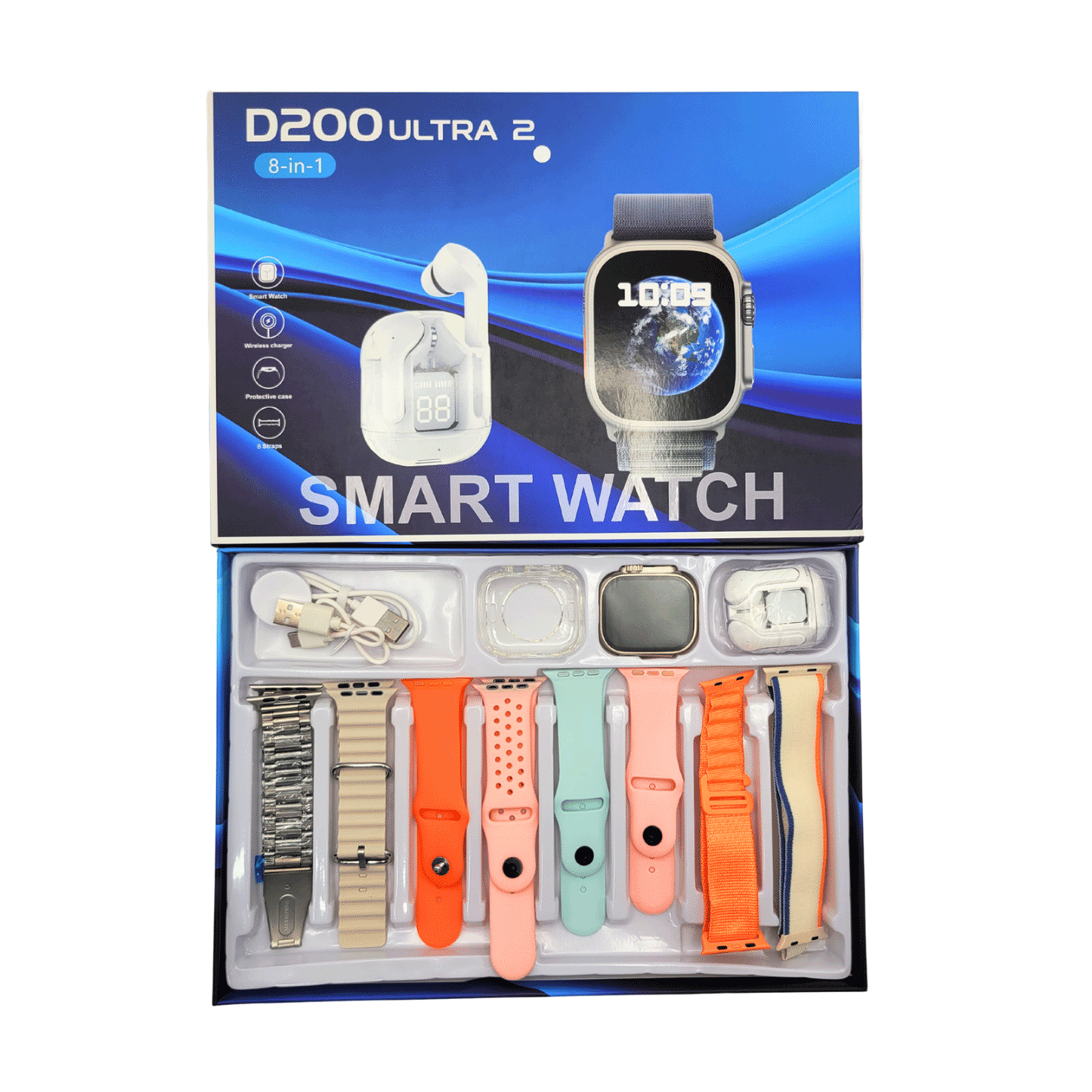 D200 Ultra 2 8in1 Smart Watch with Air 31 Earbuds