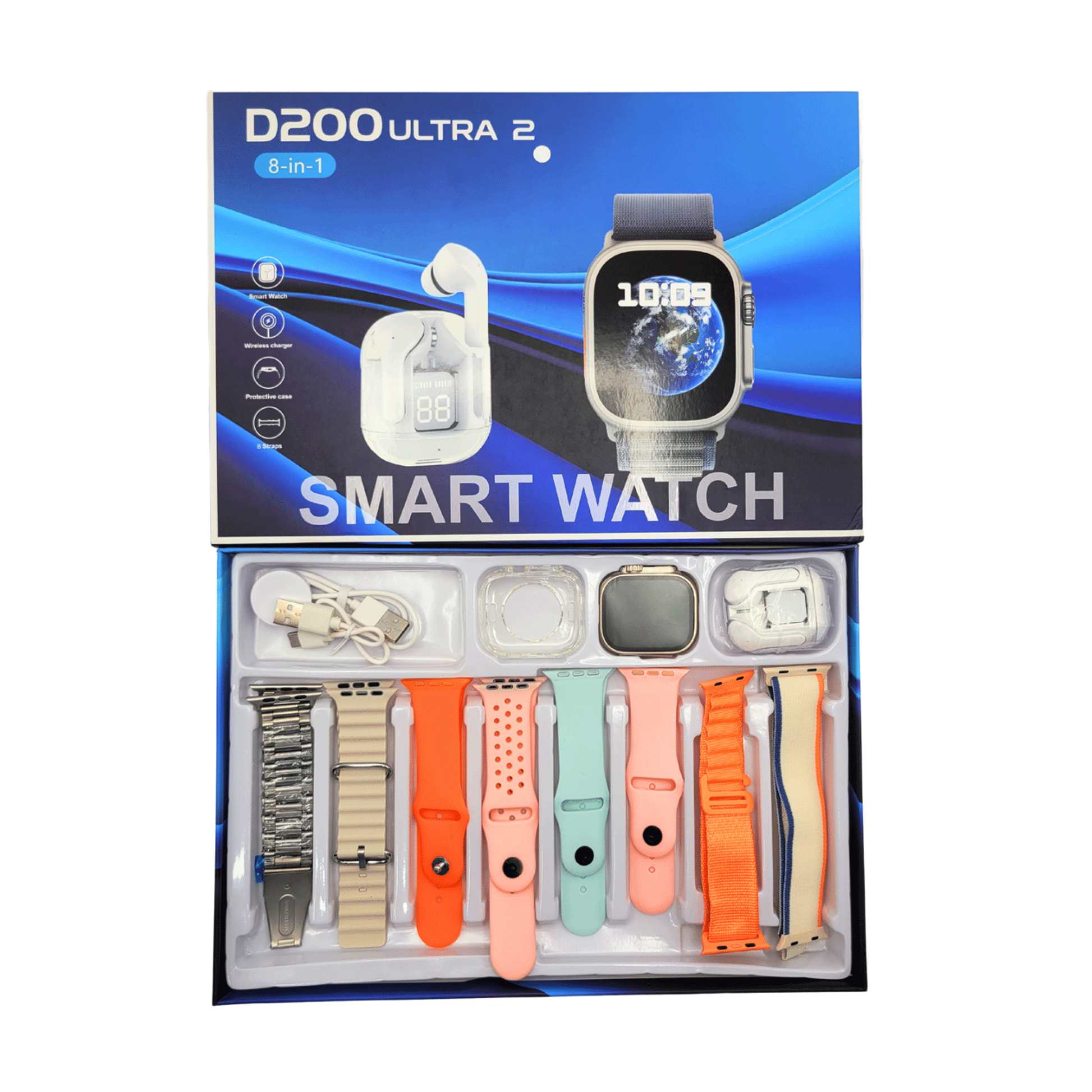 D200 Ultra 2 8in1 Smart Watch with Air 31 Earbuds
