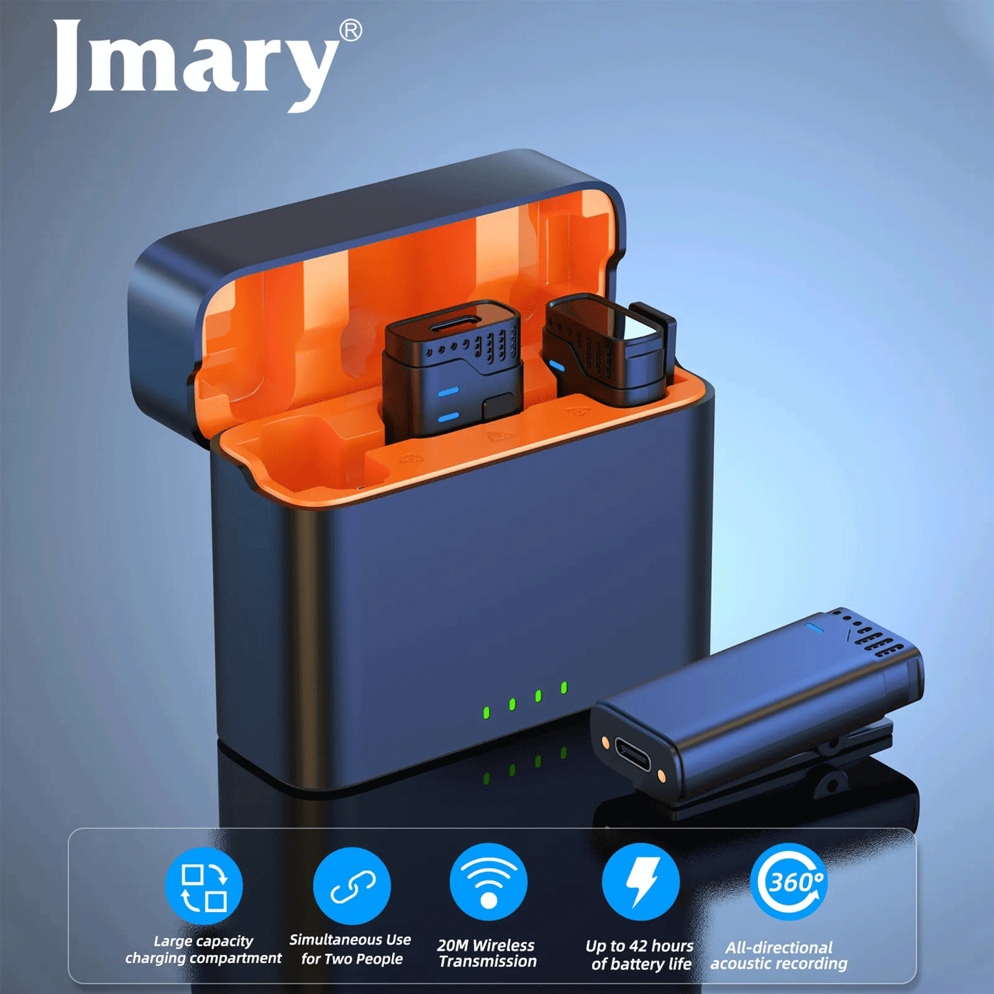 Jmary MW-16 2.4G Wireless Microphone Dual Port