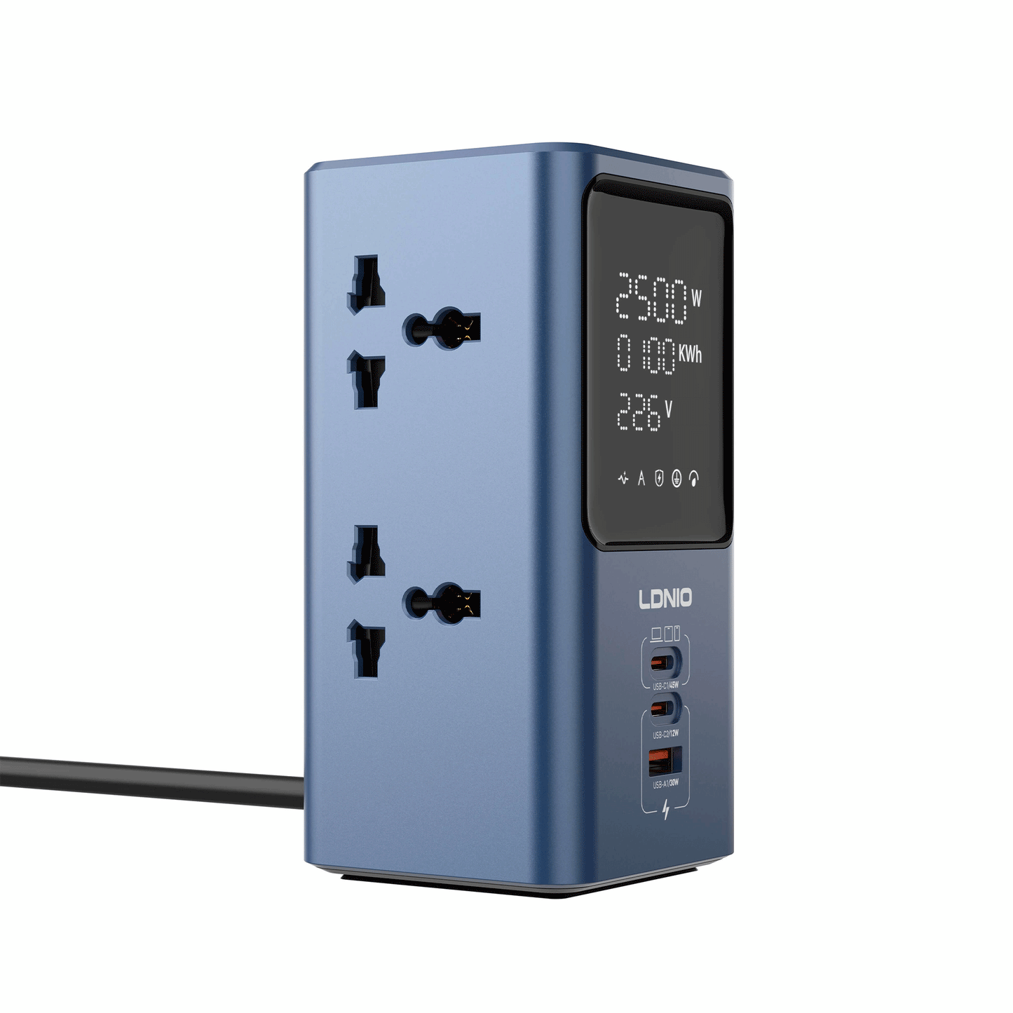 LDNIO SC2 45W Universal Power Strip Desktop LED Power Extension