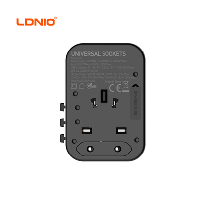 LDNIO Z9 3 USB Ports 20W GaN Travel Adapter