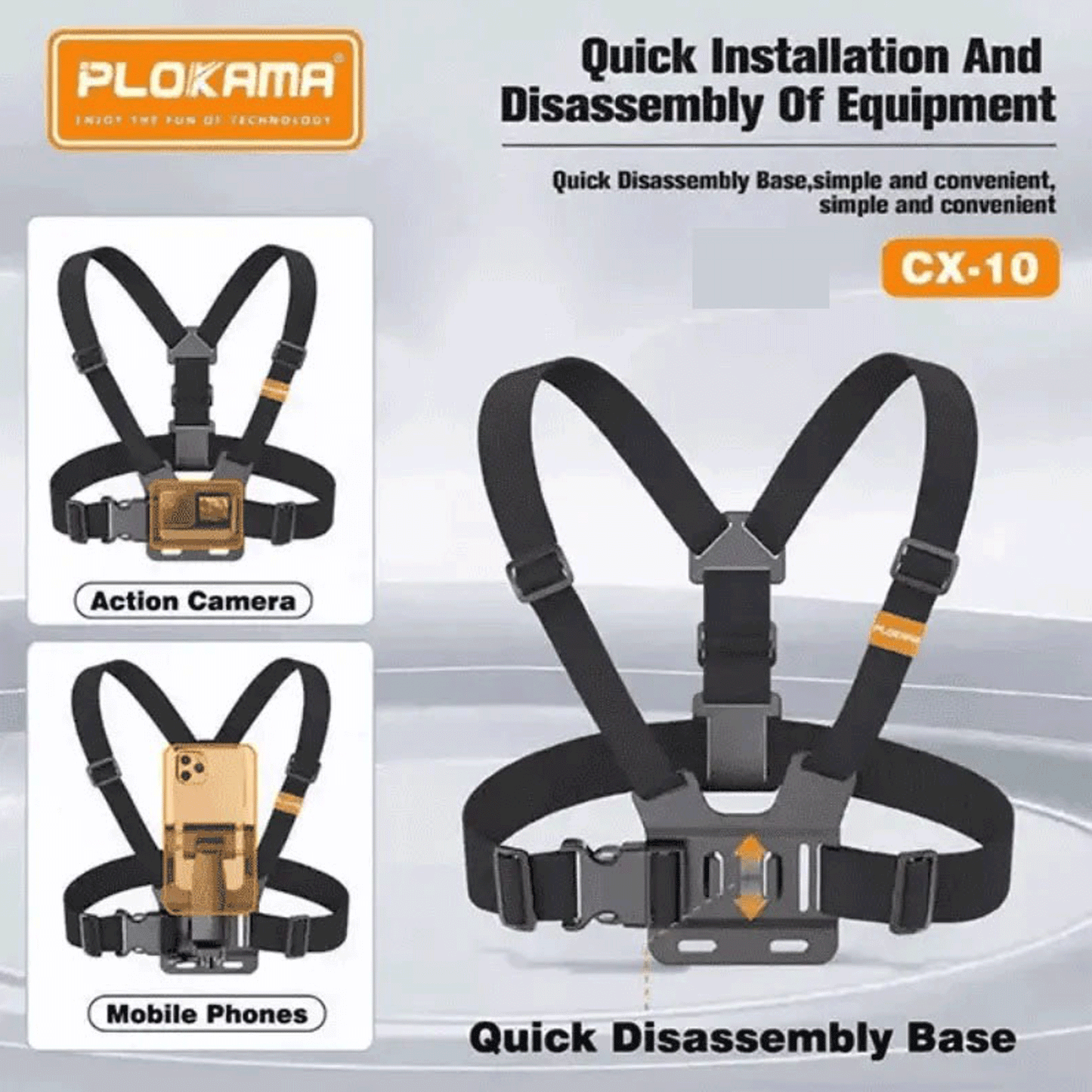 Plokama CX-10 Chest Mount Body Belt Camera Holder