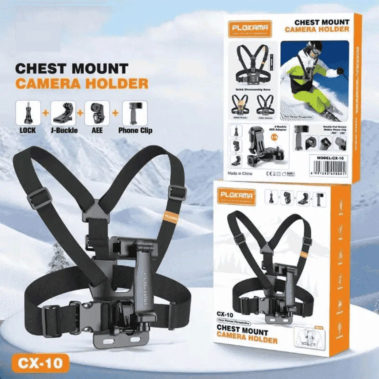 Plokama CX-10 Chest Mount Body Belt Camera Holder
