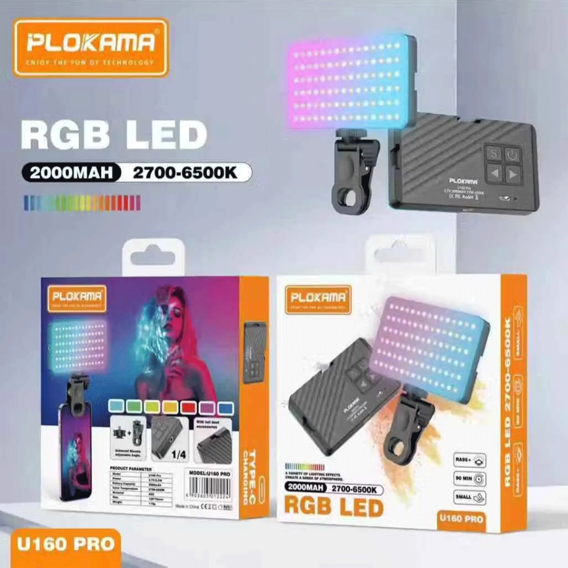 Plokama U160 Pro RGB Portable LED Light
