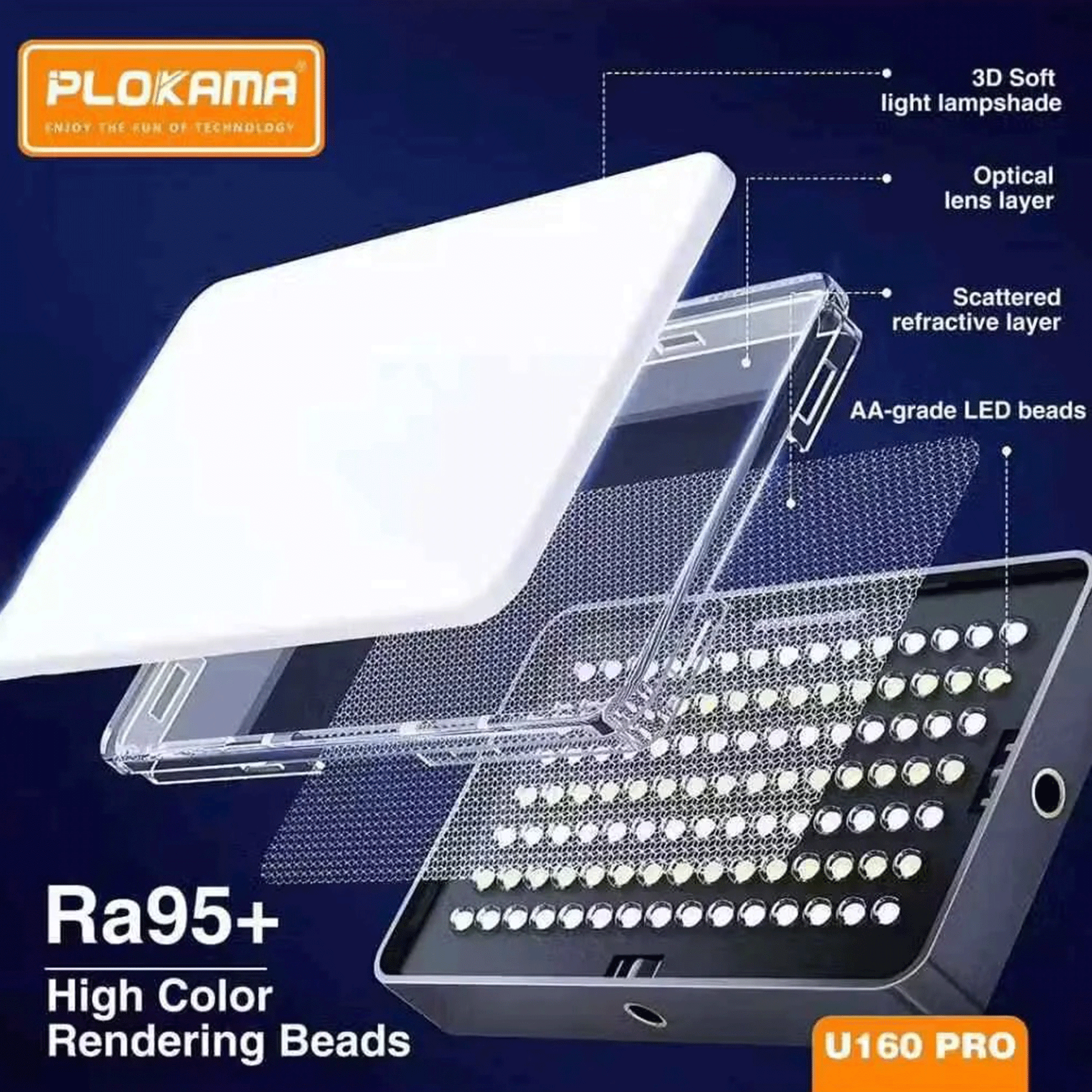 Plokama U160 Pro RGB Portable LED Light