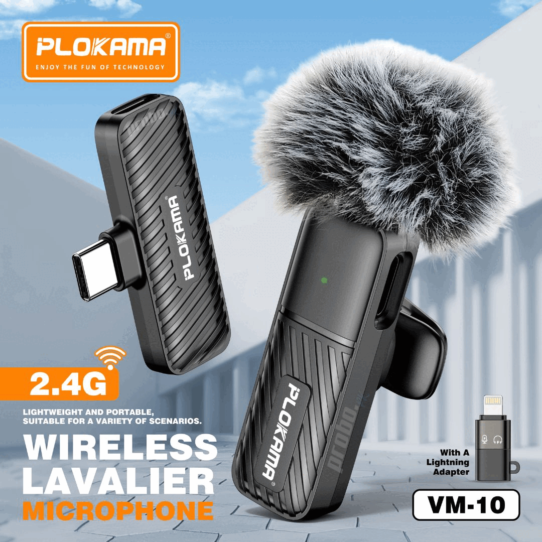 Plokama VM-10 2.4G Broadcast Lavalier Microphone