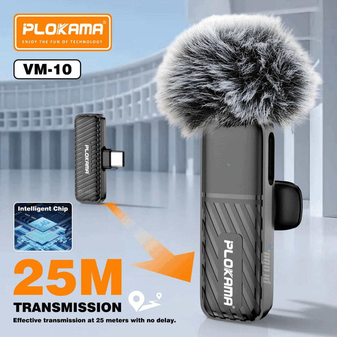 Plokama VM-10 2.4G Broadcast Lavalier Microphone