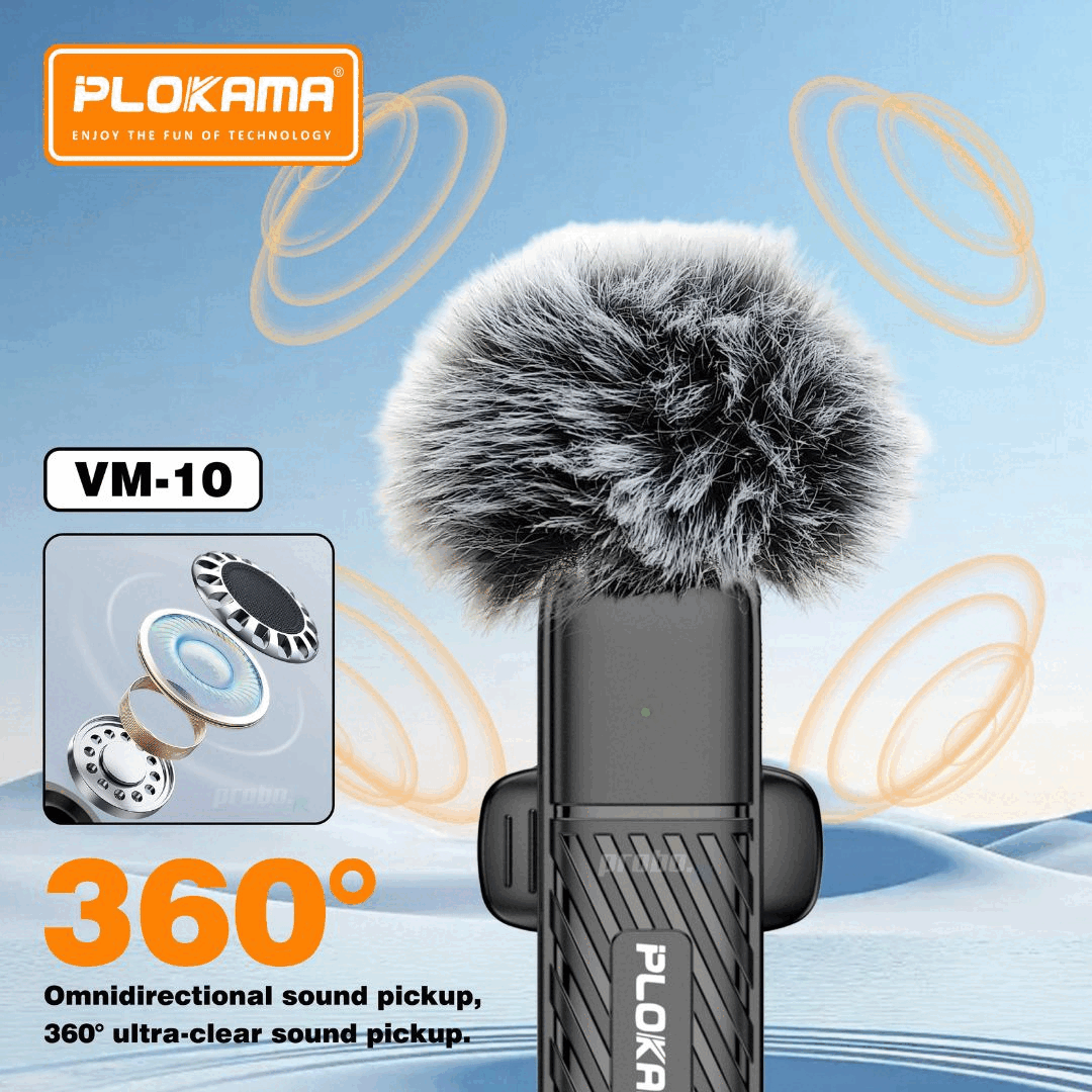 Plokama VM-10 2.4G Broadcast Lavalier Microphone