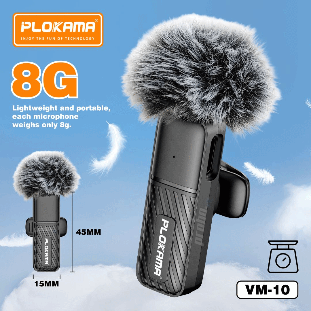 Plokama VM-10 2.4G Broadcast Lavalier Microphone