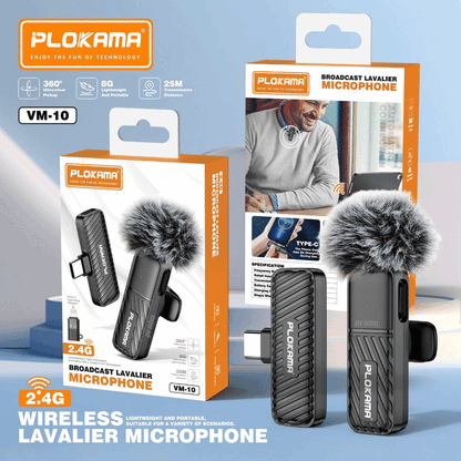 Plokama VM-10 2.4G Broadcast Lavalier Microphone