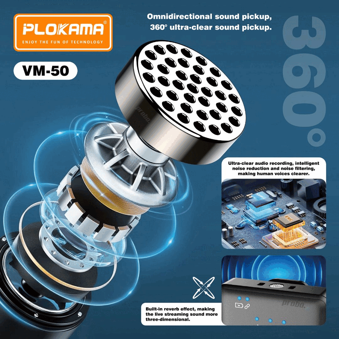 Plokama VM-50 2.4G Broadcast Lavalier Microphone