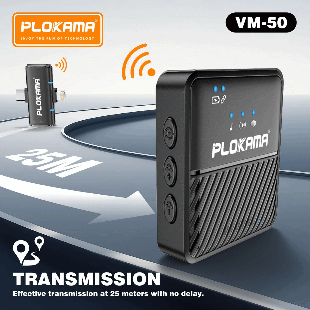 Plokama VM-50 2.4G Broadcast Lavalier Microphone