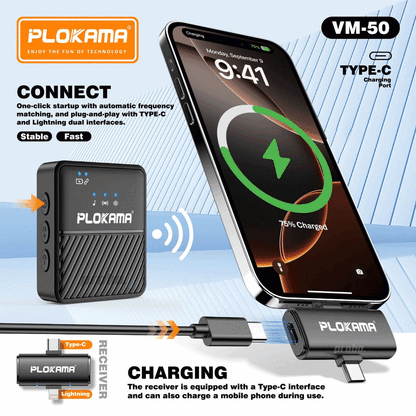 Plokama VM-50 2.4G Broadcast Lavalier Microphone