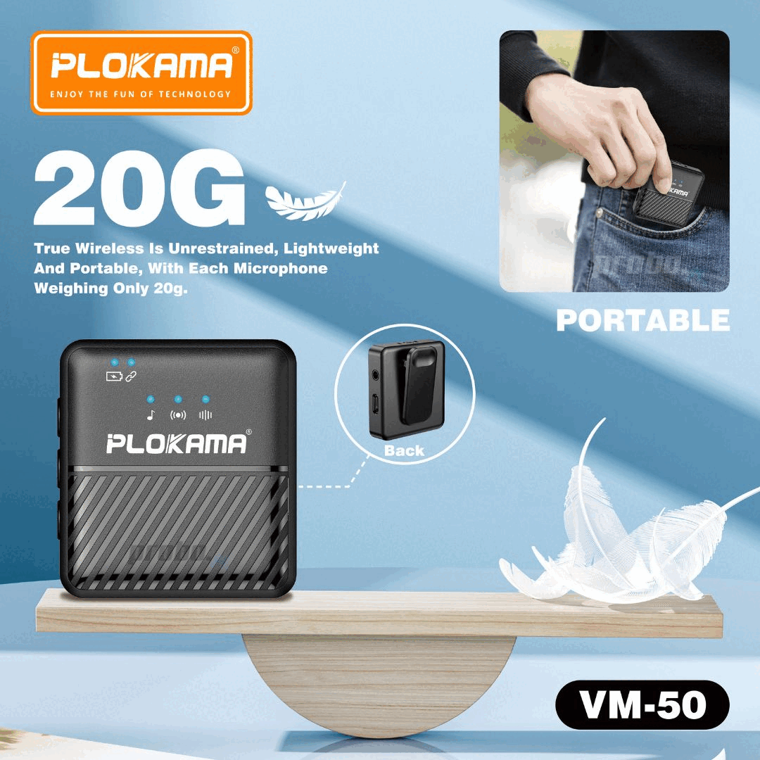 Plokama VM-50 2.4G Broadcast Lavalier Microphone