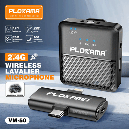 Plokama VM-50 2.4G Broadcast Lavalier Microphone