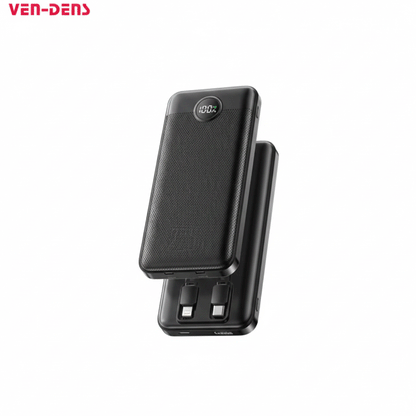 Ven-Dens PB-047 37Wh 10000mAh 2IN1 Built in Charging Cables Power Bank