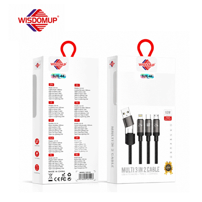 WisdomUP SJX-44 60W 3in2 Fast Charging Cable